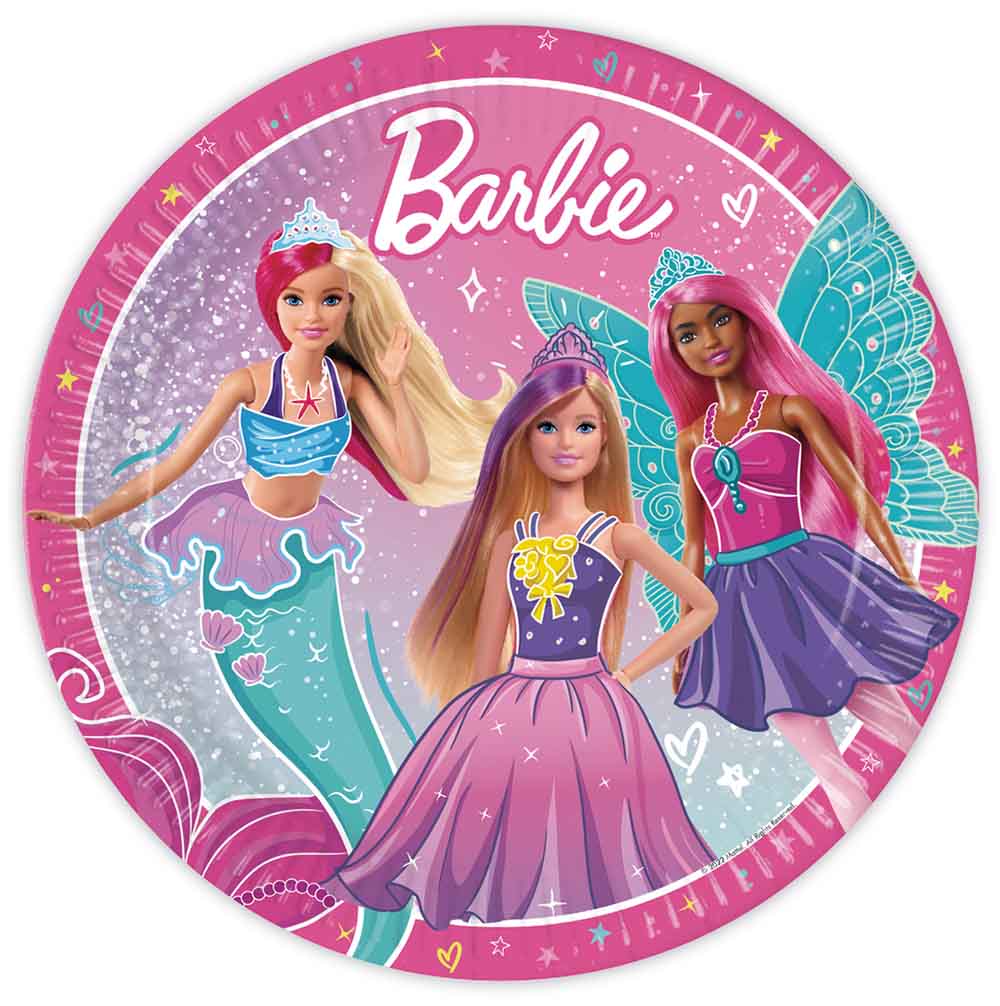 Barbie Fantasy Fødselsdag Paptallerkner – 8 stk. til Festen