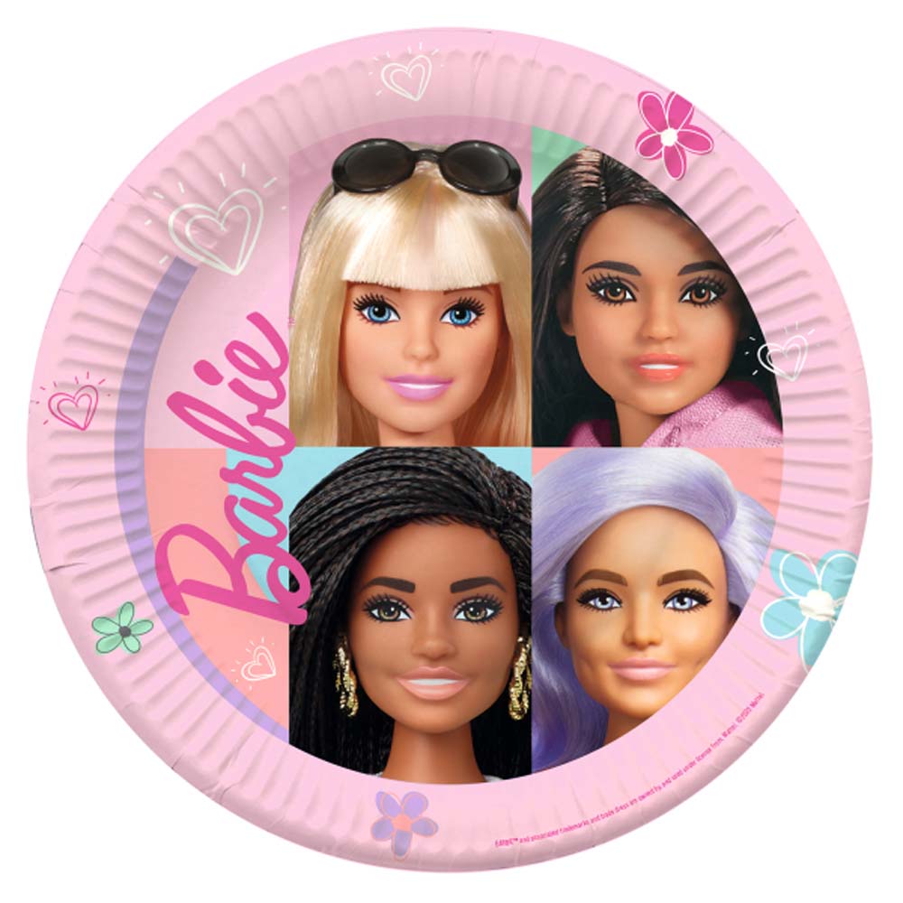 Barbie Paptallerkner 8 Stk – Festlig Sweet Life Tema