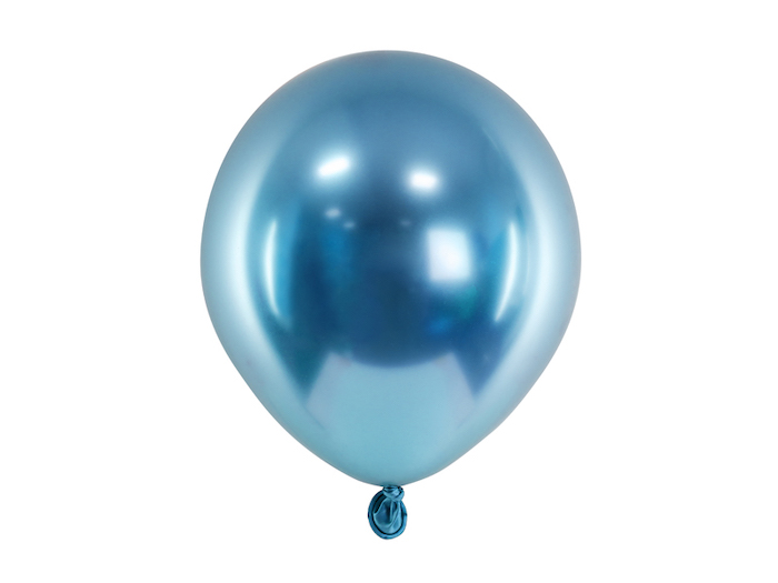 Blå Chrome Mini Balloner - 50 stk. til festlige anledninger