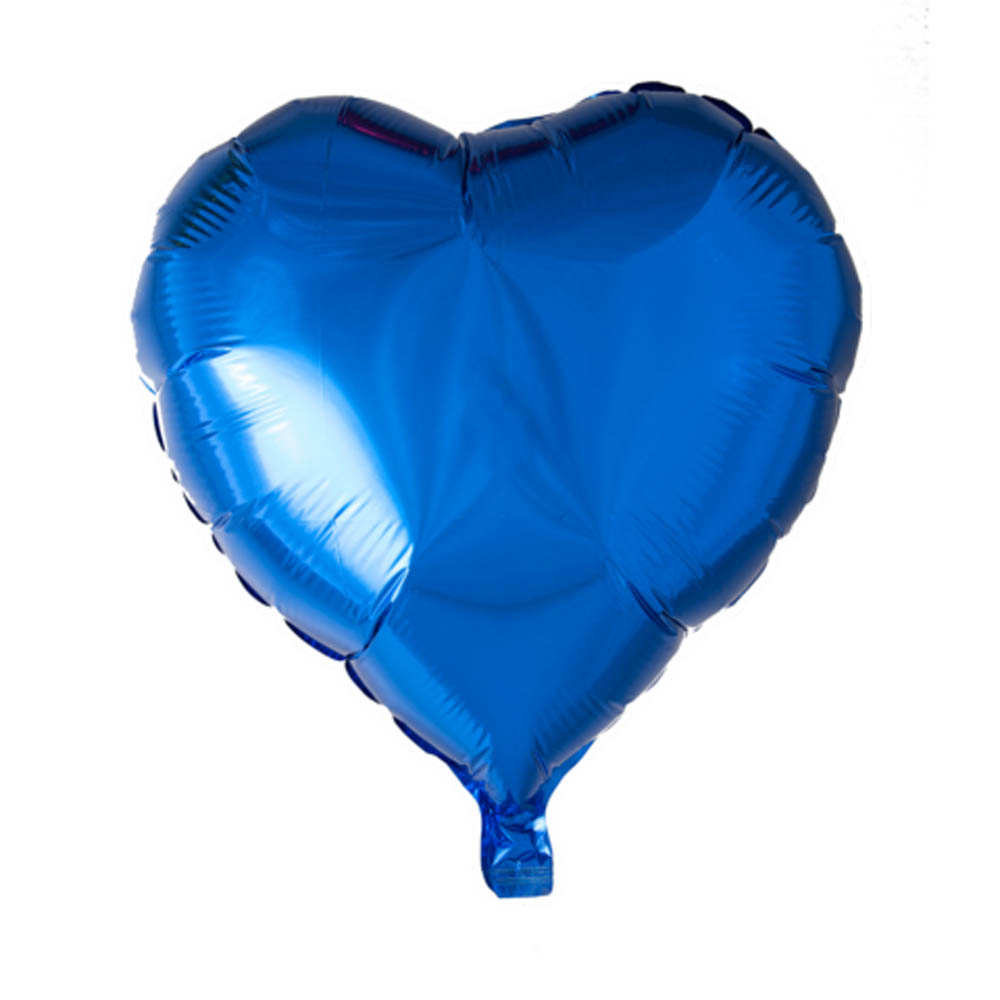 Blå Hjerteformet Folieballon til Festlige Lejligheder