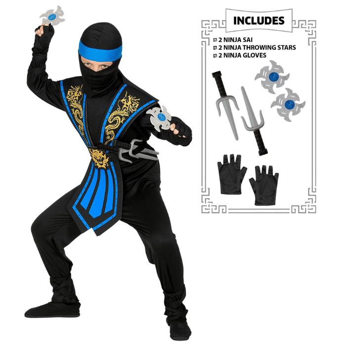 Blå Ninja Kostume til Børn – Fantastisk Tilbud!