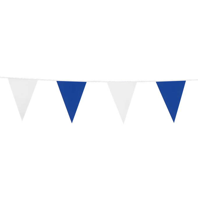 Blå og Hvid Flagguirlande til Festlige Begivenheder