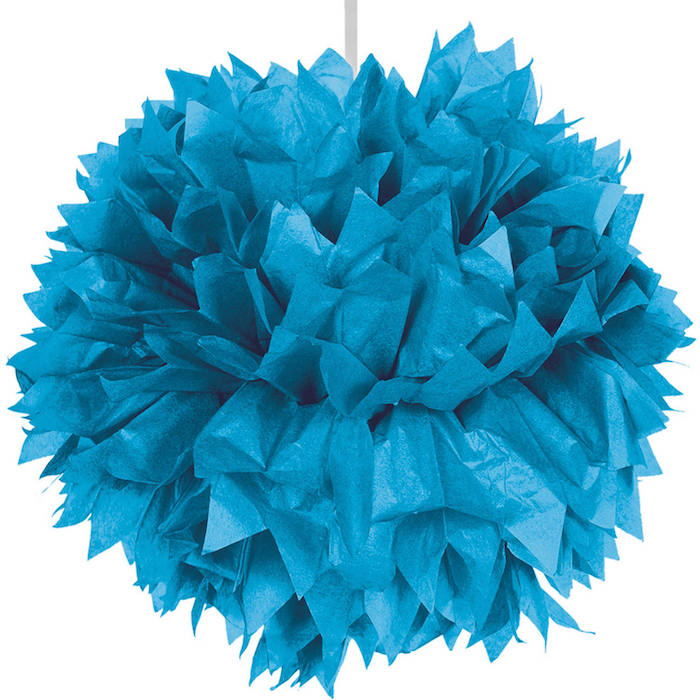 Blå Pompom 30 cm - Perfekt til festlige anledninger!