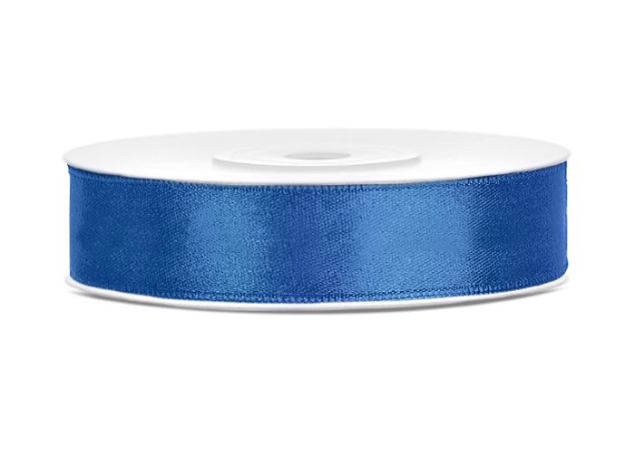 Blå Satinbånd 12 mm x 25 m til Festpynt