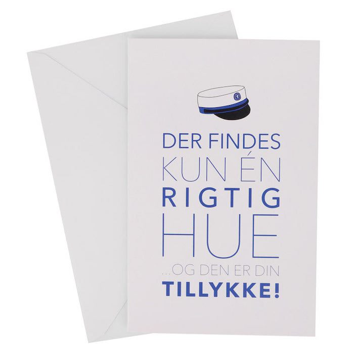 Blå Studenterkort med Kuvert til Fejringen af Graduation