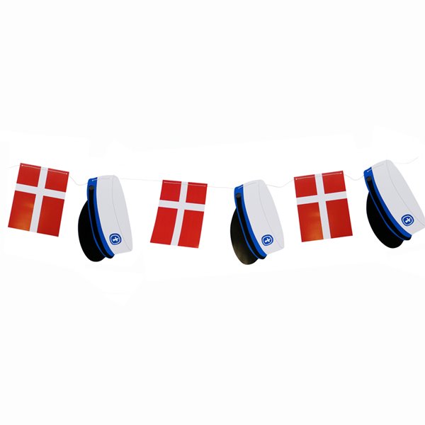 Blå Studenterhue med Dannebrog Guirlande til Fest