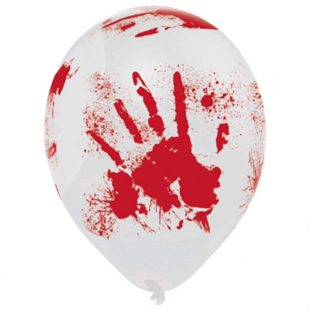 Blodige Halloween Balloner – 6 stk. til Uhyggelig Fest
