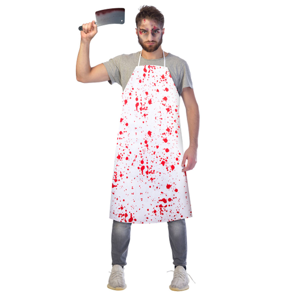 Blodigt Forklæde til Halloween - Uhyggeligt Festtilbehør!