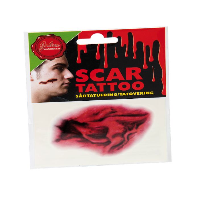 Blodigt Sår Kunstig Halloween Tatovering
