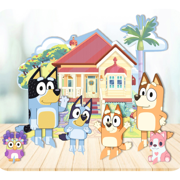 Bluey Borddekoration Kit – Uundgåelig til Fødselsdagsfest!