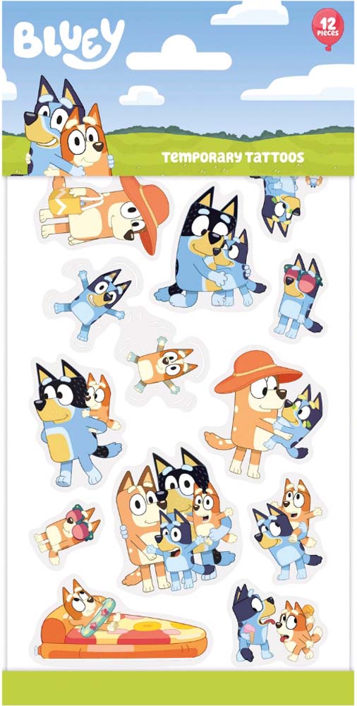 Bluey Tatoveringer - 13 Farverige Midlertidige Designs