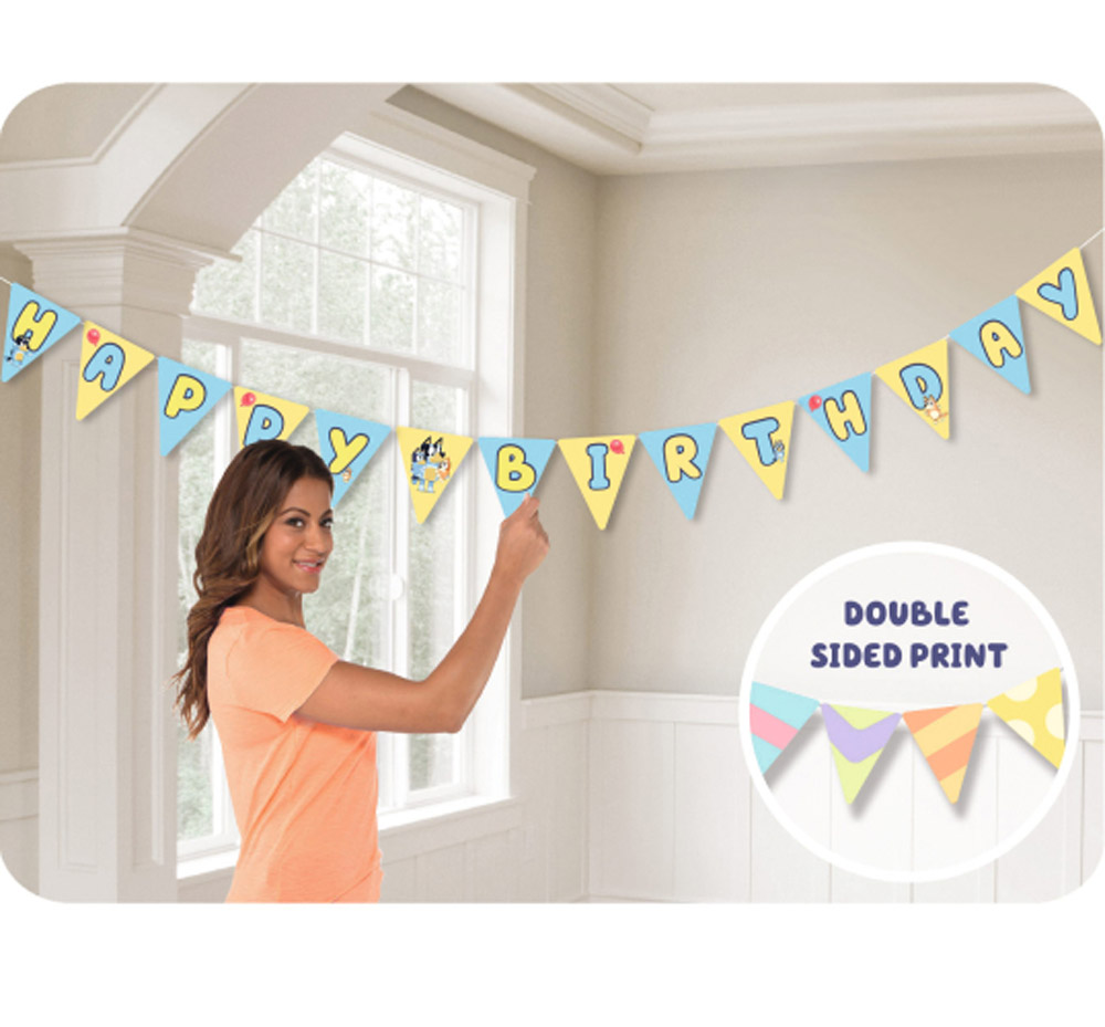 Bluey Fødselsdagsbanner - 450 cm Festpynt til Fejringer