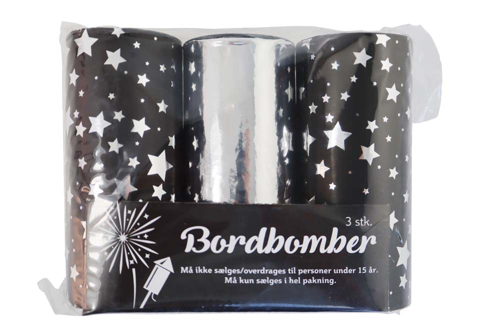 Bordbomber   Sølv Sort 10