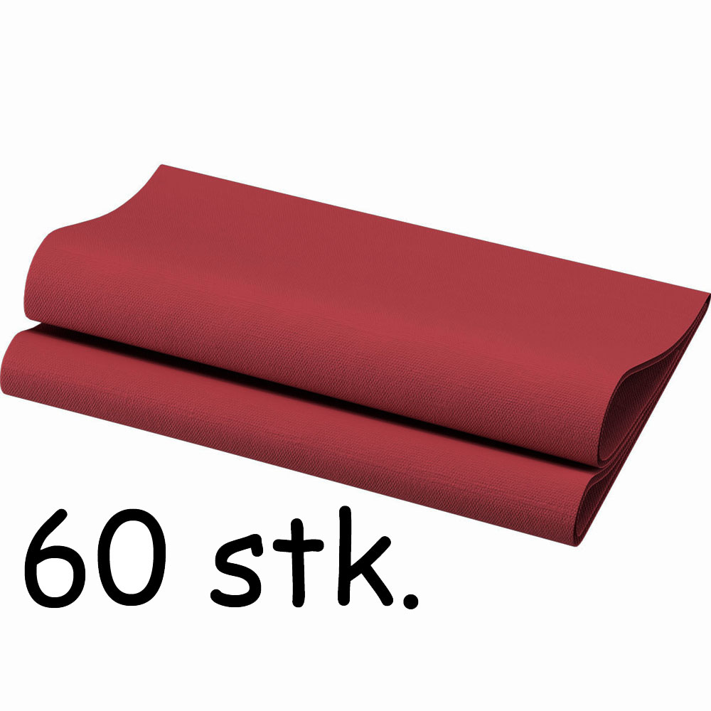 Bordeaux Bio Dunisoft Middagsservietter – 60 stk til fest!
