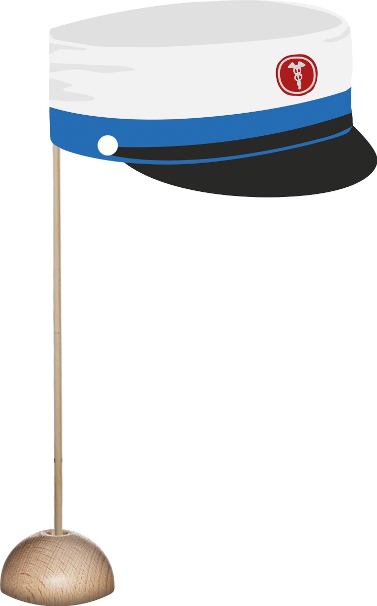 Bordflag med Blå Studenterhue – 5 stk. til Festen!