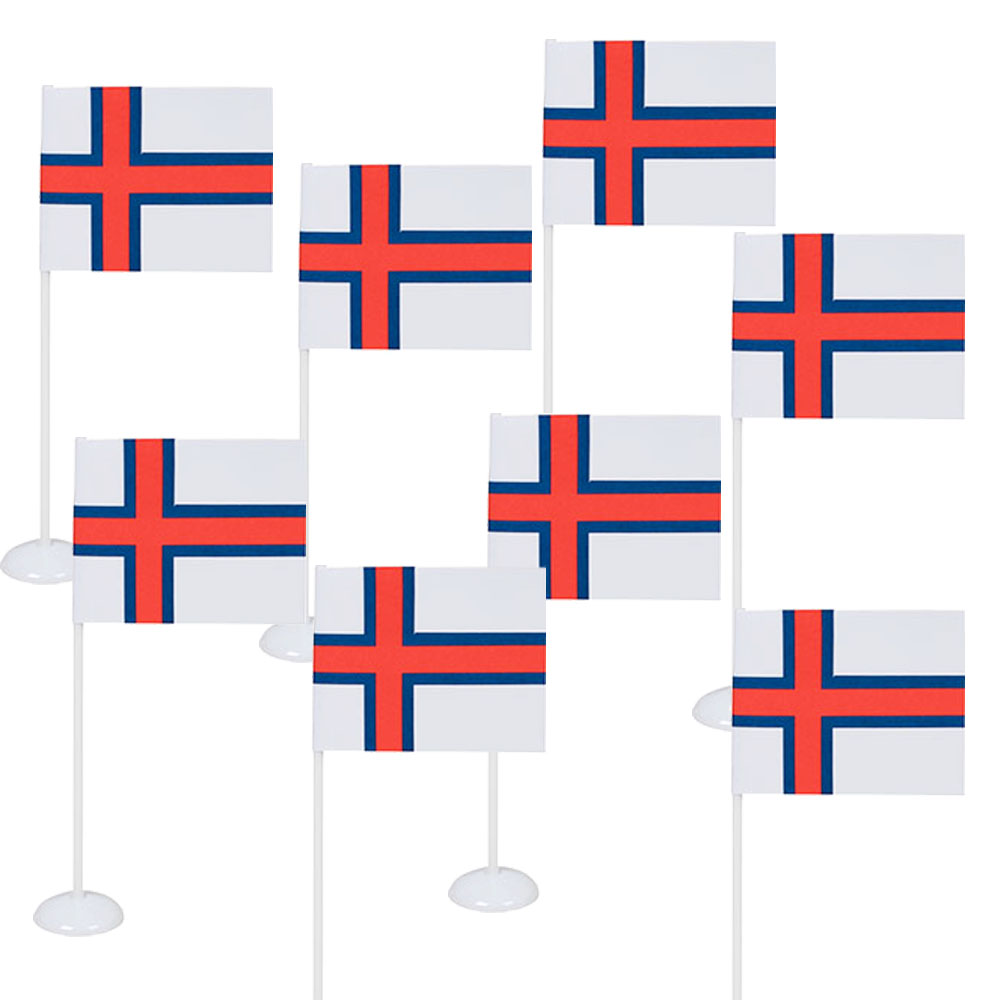 Færøske bordflag - 8 festflag til din næste fest