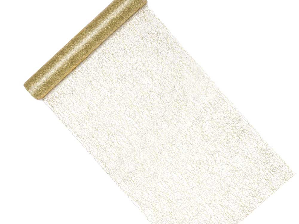 Elegant Guld Mesh Bordløber til Festlige Anledninger