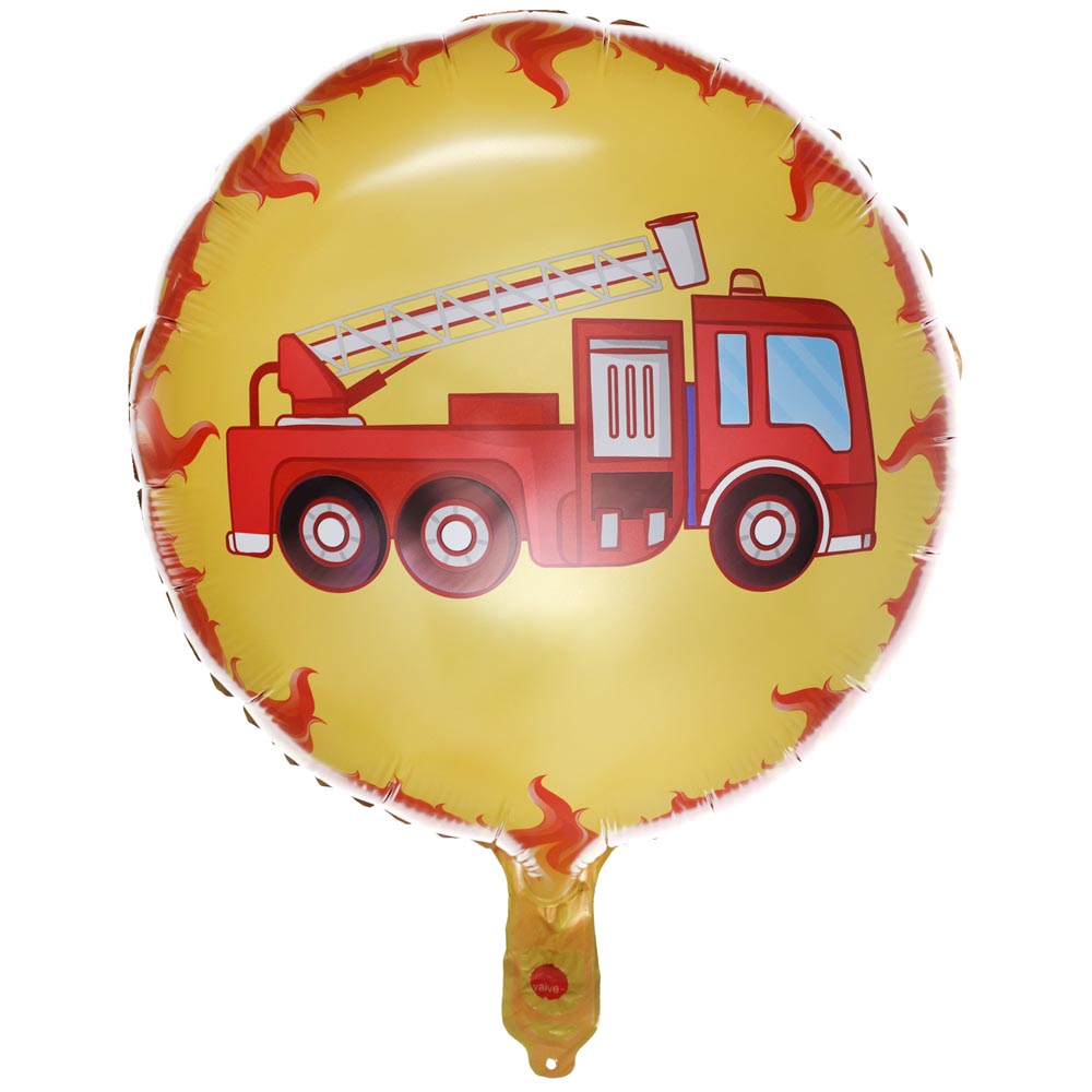 Gul Brandmand Folieballon Ø45 cm til Børnefødselsdag
