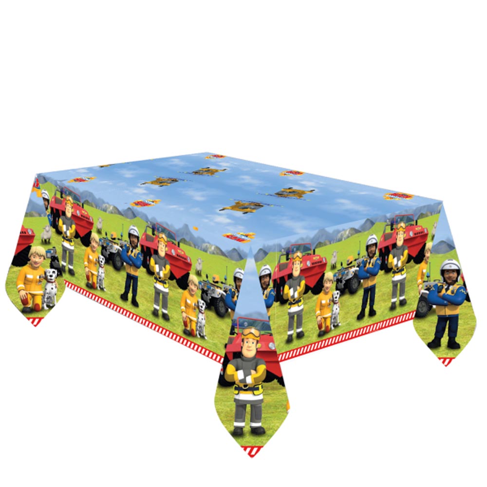 Brandmand Sam Fødselsdag Papirdug – Festlig Dækning 120x180 cm