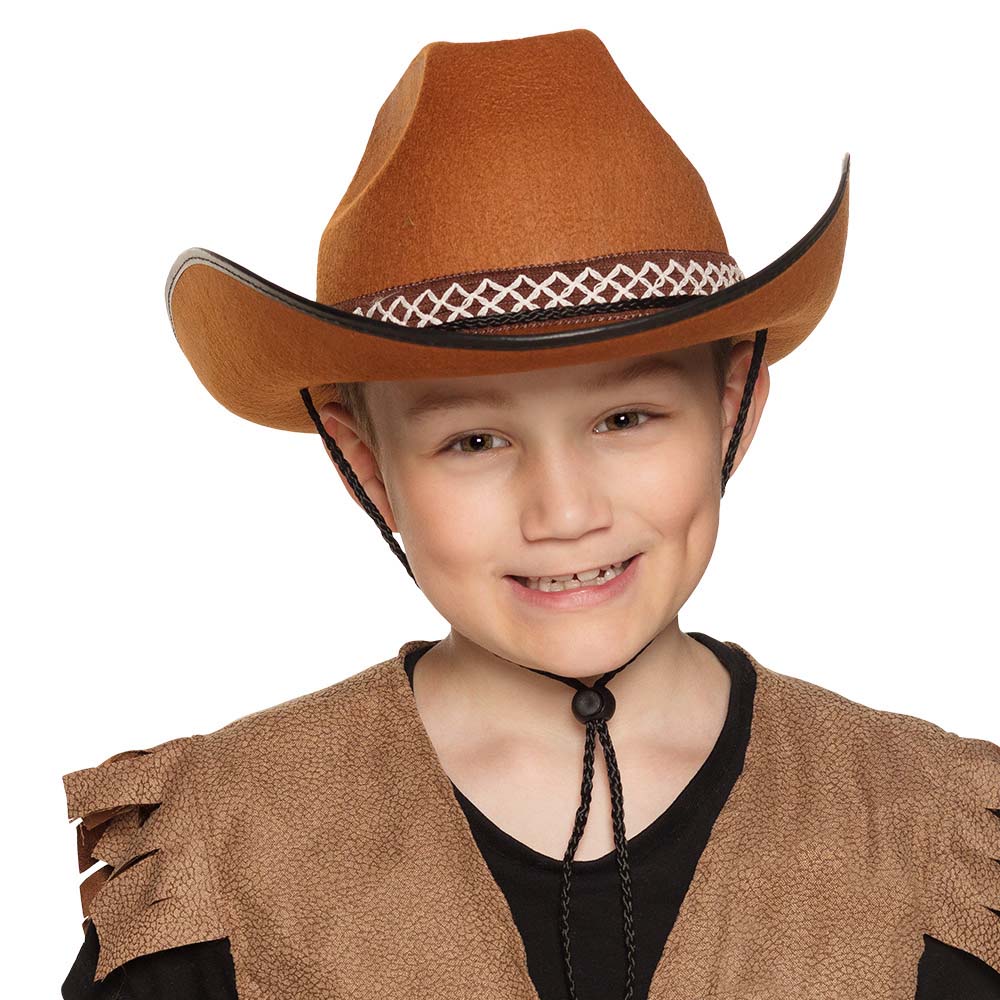 Brun Cowboyhat Børne Str
