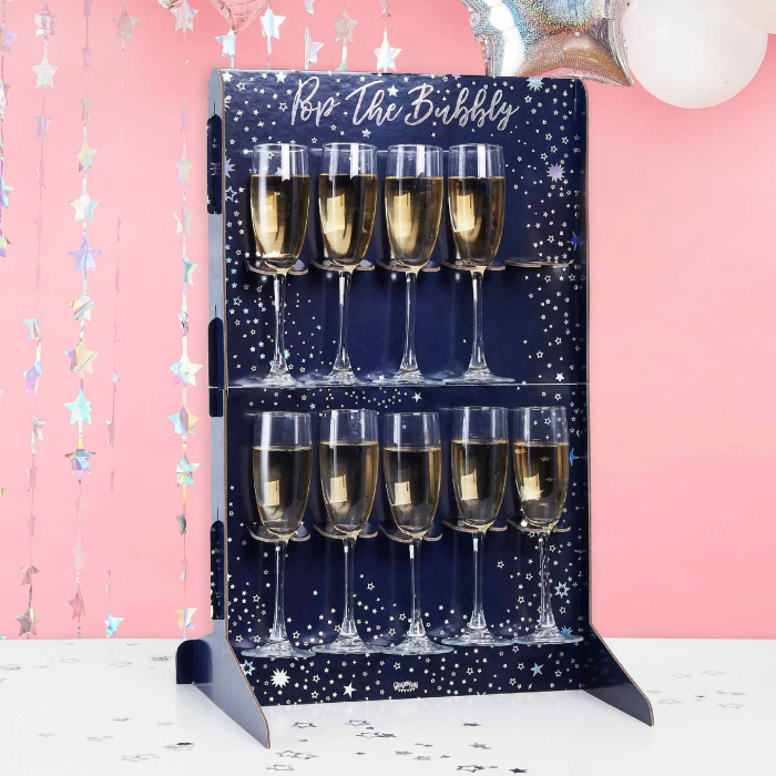 Champagneglas holder til 10 glas – perfekt til festlige anledninger!