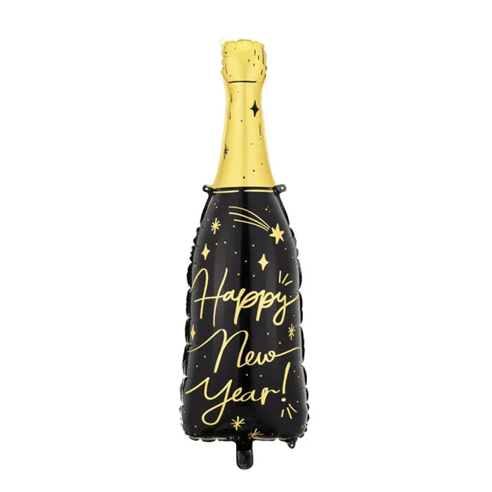 Champagne Happy New Year Folieballon – Festlig Nytårsdekoration