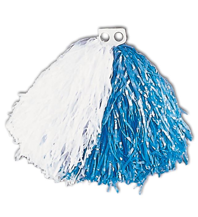 Cheerleader Pom Pom Blå   Hvid 1x