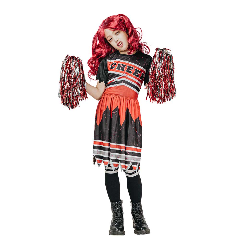 Skræmmende Zombie Cheerleader Kostume til Halloween Fest!