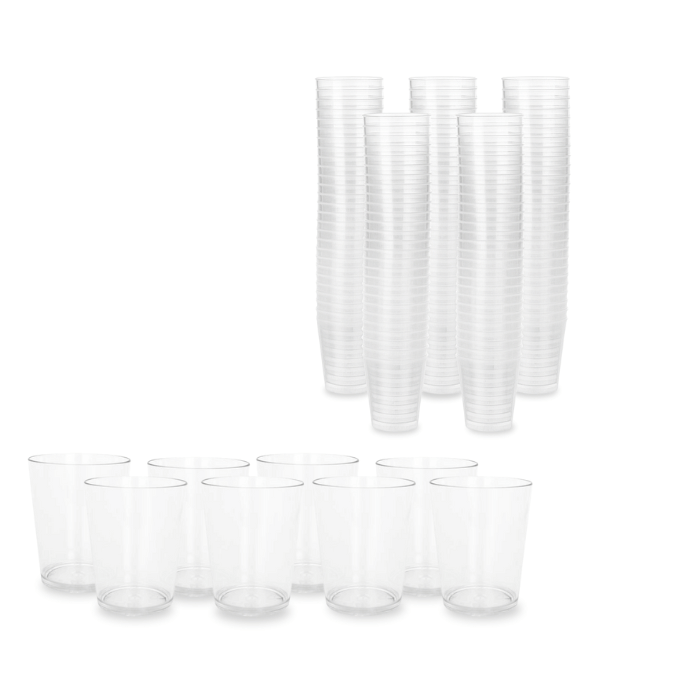 Plastik Shotglas 100x Klar Genanvendelige