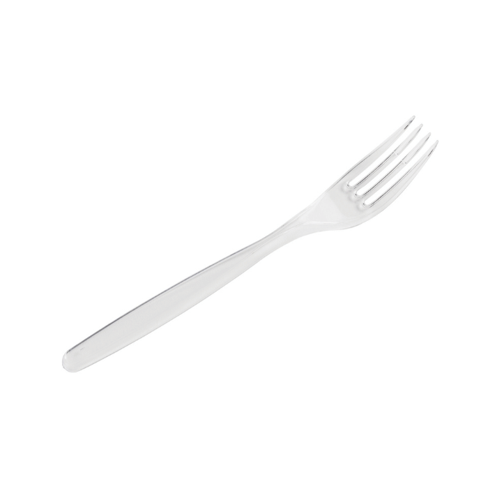 18 Plastik Gafler - Transparent til Festen