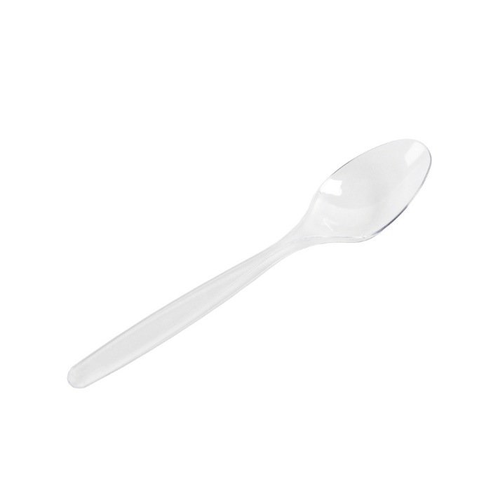 18 Gennemsigtige Plastik Ske - Ideelle til Festen!