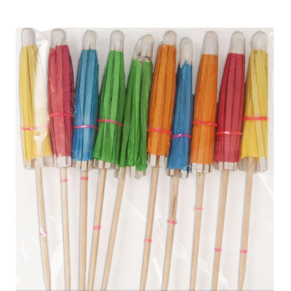 Farverige Cocktail Paraplyer – 10 Stk til Festlige Drikke