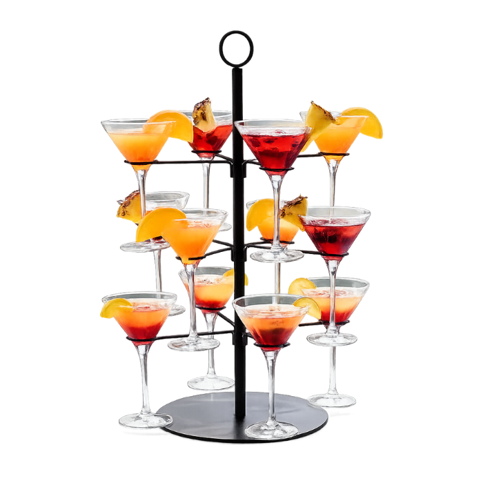 Cocktailtræ Til 12 Drinks Sort 55