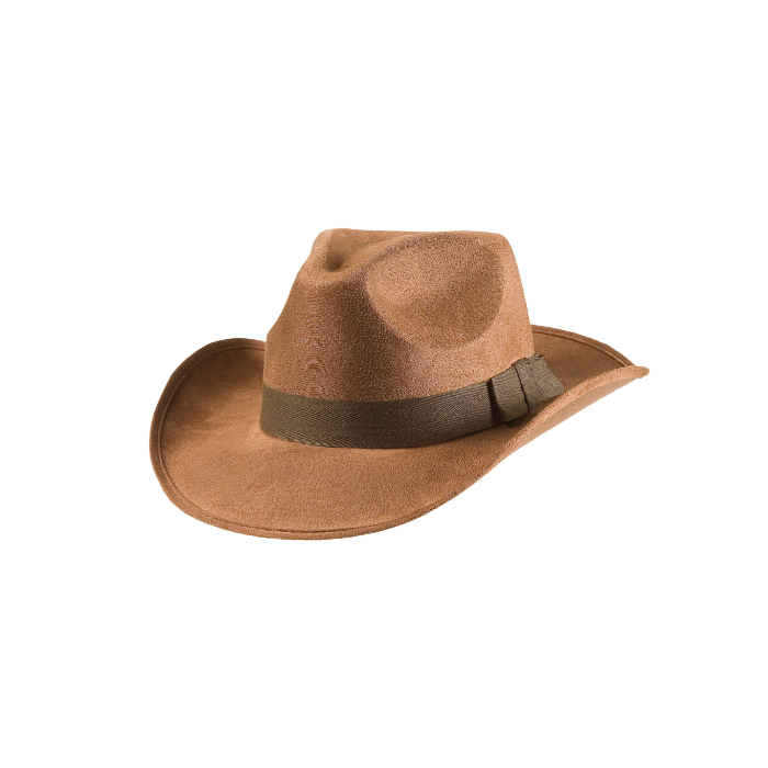 Brun Cowboyhat med Ruskind Look - Fantastisk Tilbud!