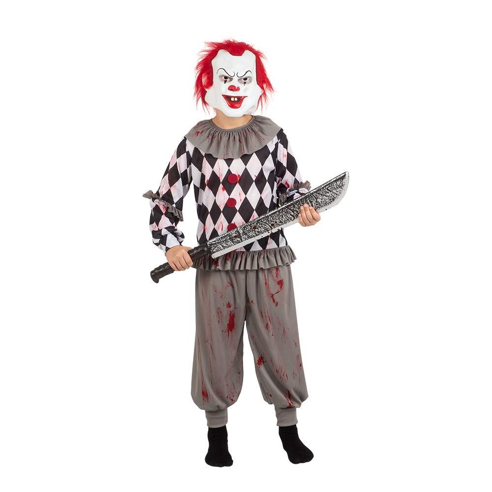 Skræmmende Klovnekostume til Dreng – Halloween Tilbud!
