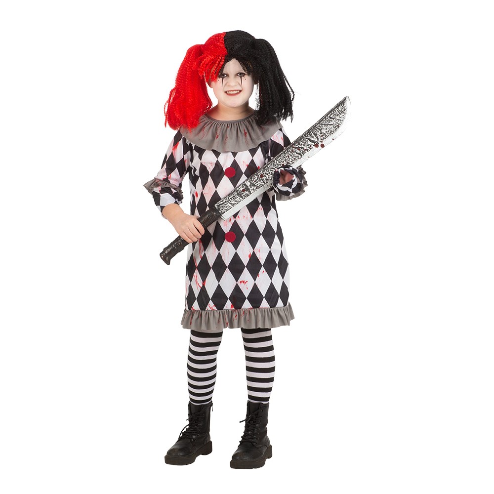 Skræmmende Klovnekostume til Pige - Halloween Tilbud!