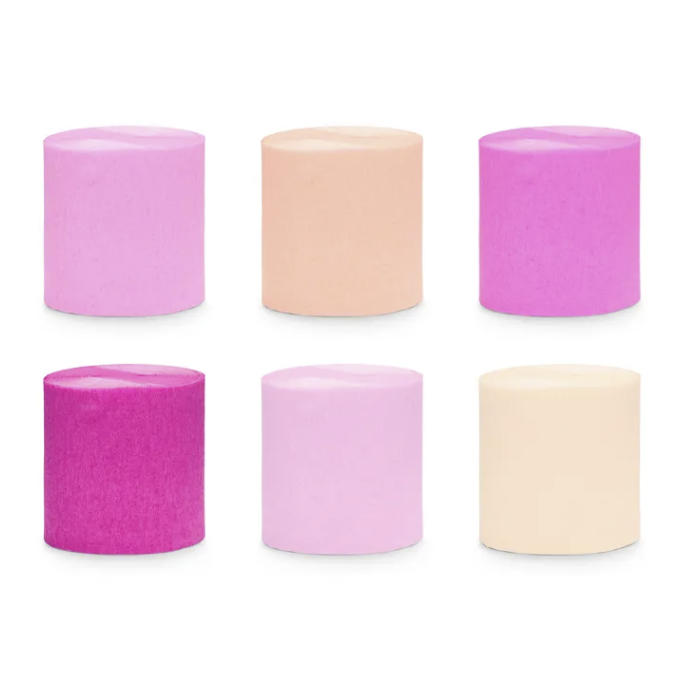 Crepe Streamer Pink Mix 6x10 Meter - Festtilbud!