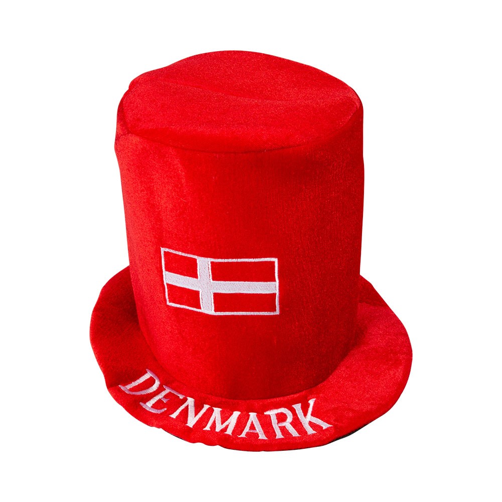 Festlig Dannebrog Top Hat til Sportsbegivenheder