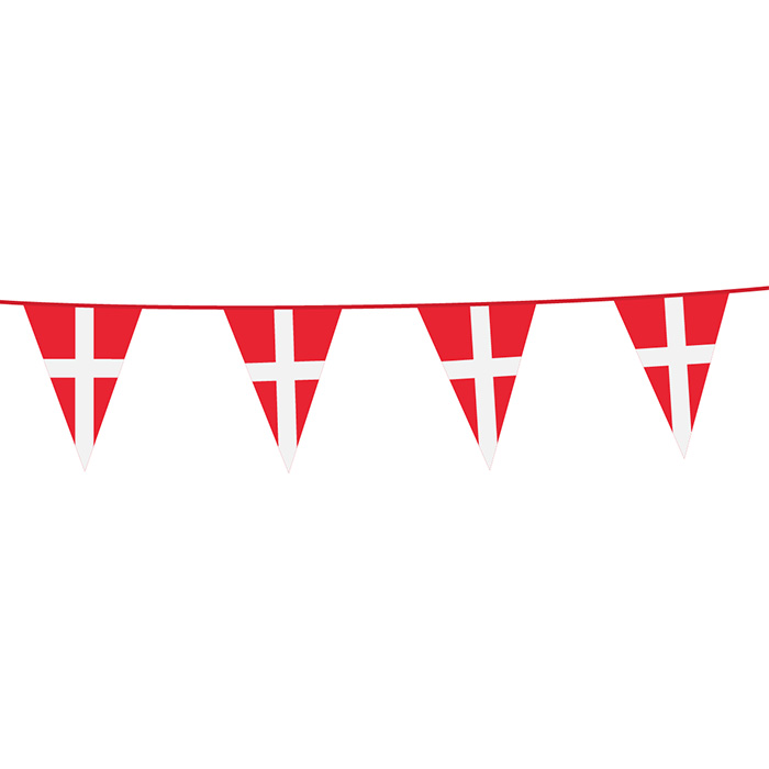 Dannebrog Flagguirlande 10 Meter – Perfekt til Festlige Lejligheder!