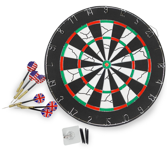 Dartskive Sæt Inkl 6x Dartpile