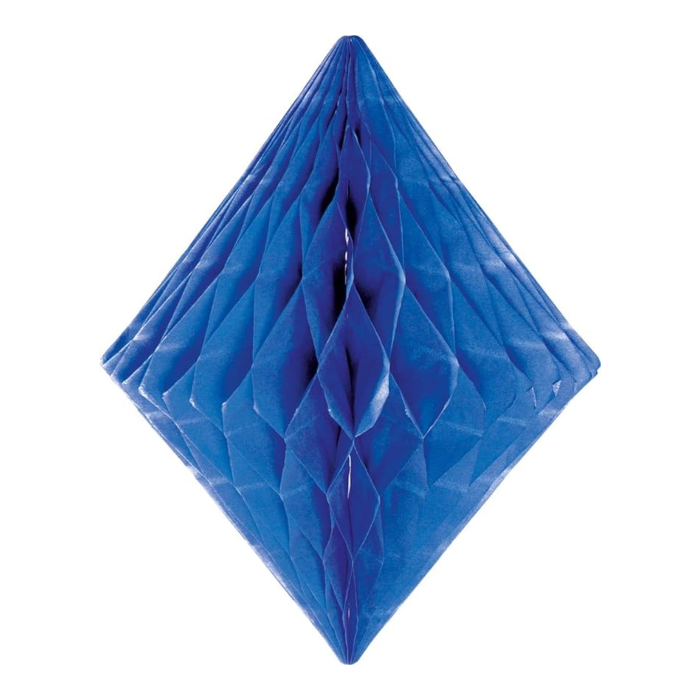 Diamant Honeycomb Dekoration i Blå - Perfekt til Fest!