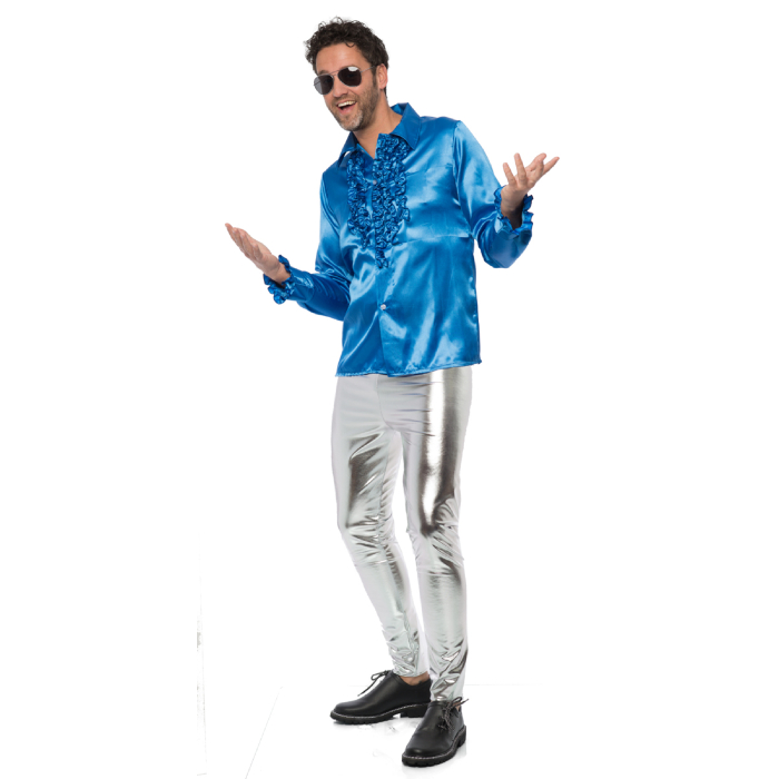 Funky Disco Sølv Bukser til Fest - Gør Indtryk!
