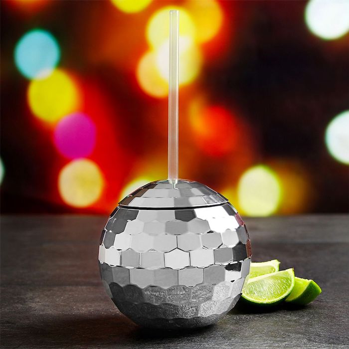 Diskokugle Cocktailglas i Sølv - Perfekt til Fester!