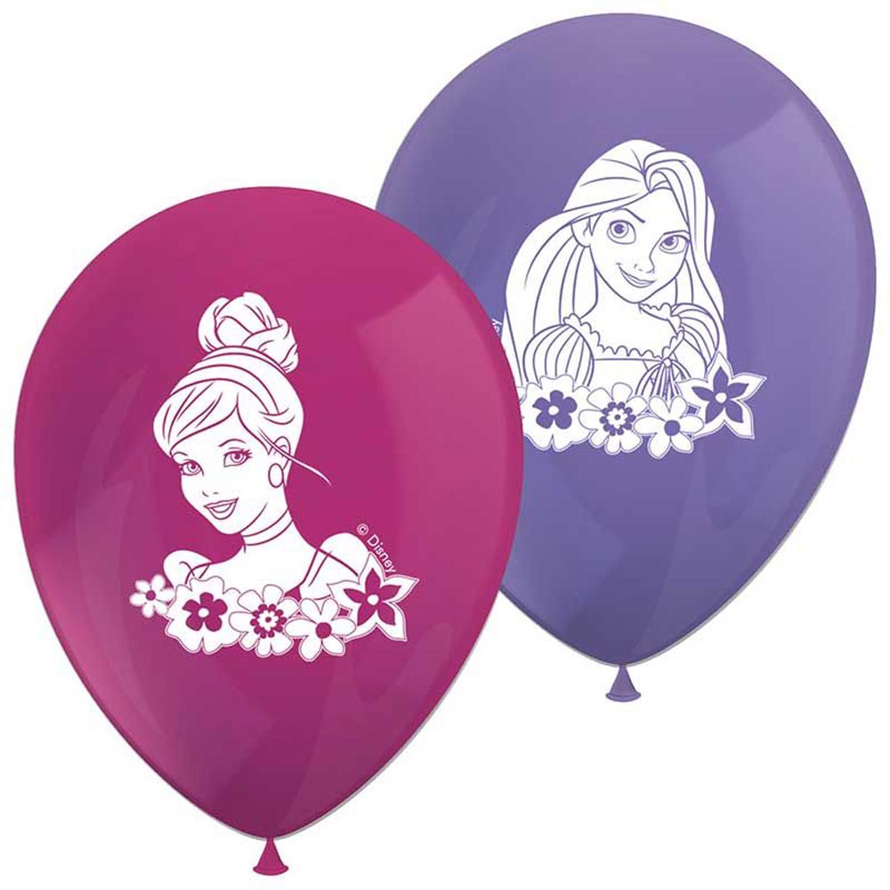 Disney Prinsesse Balloner - Fuchsia Lilla (8 stk.) til Fest!