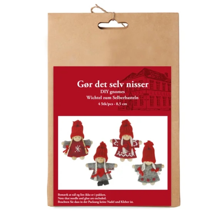 DIY Nisser Sæt til Jul - Gør Det Selv 4x Nisseglæde