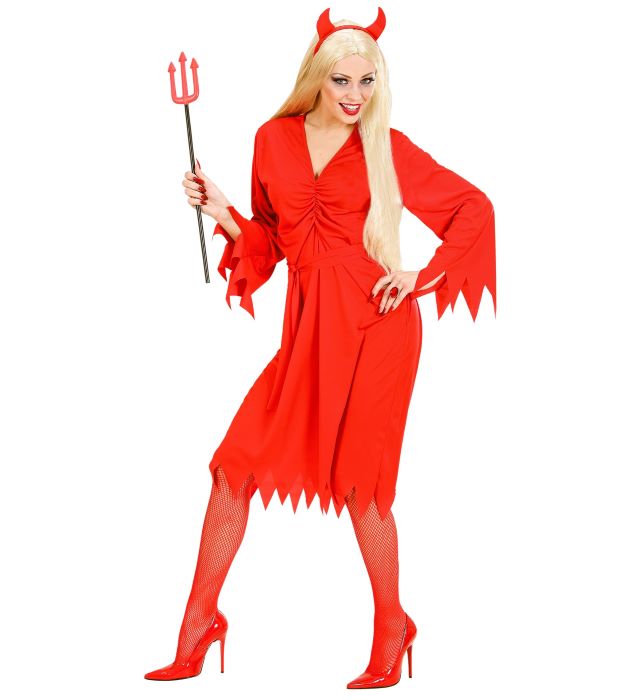Djævel Kostume med Bælte og Horn til Fest og Halloween