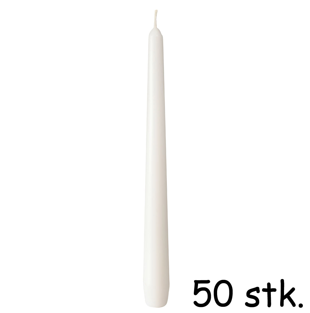 Duni Hvide Antiklys – 50 Stk til Fest og Fejring