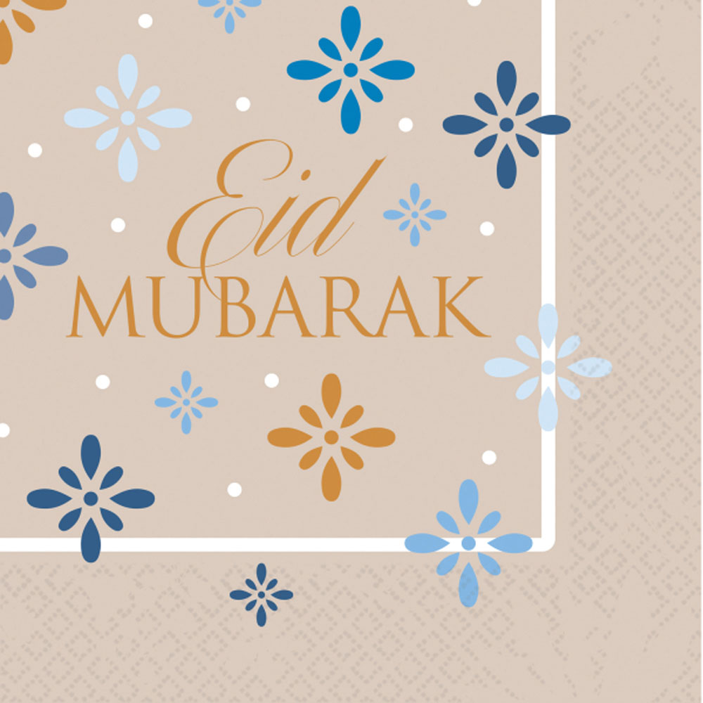 Elegant Eid Mubarak Servietter – 16 stk Festpynt