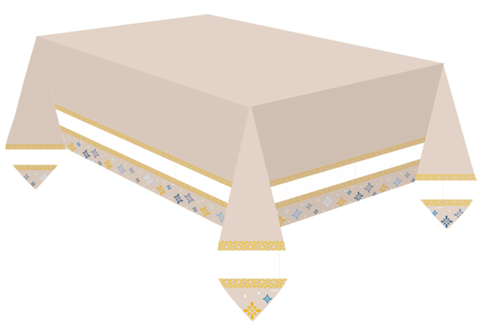 Elegant Papirdug i Beige og Hvid til Eid-fejring