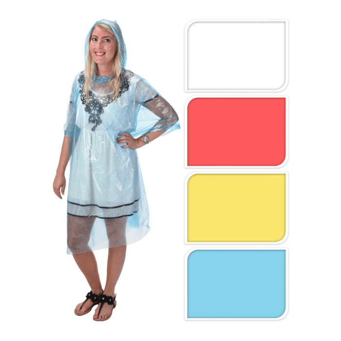 Engangs Regnponcho - Onesize til Festen!